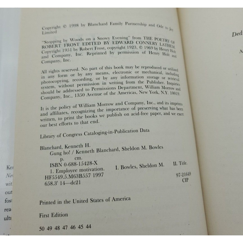 Gung Ho! Business Self Development Book By Ken Blanchard & Sheldon Bowles - Picture 2 of 16